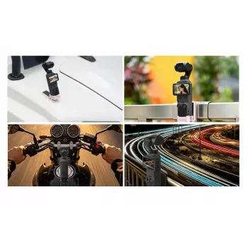 SUNNYLIFE Magnetic Mount Adapter 1/4 colla DJI Osmo Pocket 3 - Melns