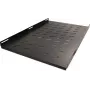 RACKTEL RL-P1000S 19 collu 1U fiksēts plaukts 1000mm dziļums 80kg kravnesība Melns