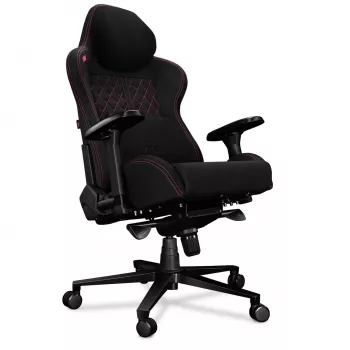 YUMISU 2050 Magnetic biroja krēsls, auduma polsterējums, melnā un rozā krāsā (Y-2050F-BP-M)
