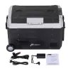 HCALORY D55M+ Auto dzesētājs ar Bluetooth, 55L, kompresors, -20°C līdz +20°C, DC 12V/24V, AC 100-240V, Melns