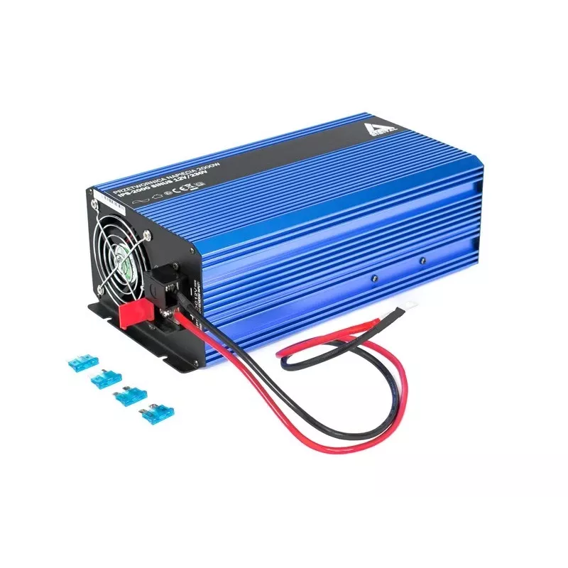 AZO Digital 12 VDC / 230 VAC pārveidotājs SINUS IPS-2000S 2000W tīra sinusoidāla viļņa invertors