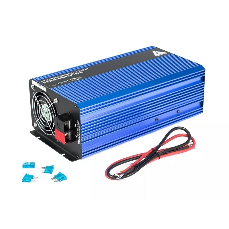 AZO Digital 12 VDC / 230 VAC pārveidotājs SINUS IPS-2000S 2000W tīra sinusoidāla viļņa invertors