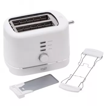 Adler AD 3224 Baltais Toasters 750W 2 Sloti