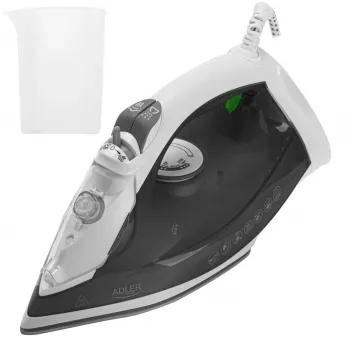 Adler AD 5051 Tvaika gludeklis ar keramikas zoli, 2600 W, 350 ml tvertne