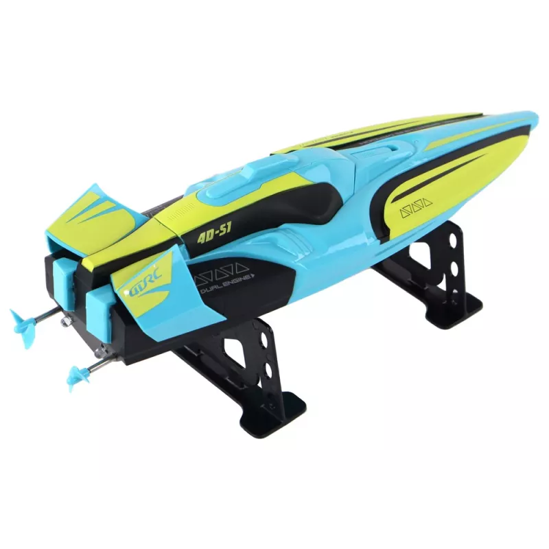 LEAN TOYS RC Ūdens Laiva 2.4G Dzelteni-Tirkīza Ūdensizturīga Tālvadība