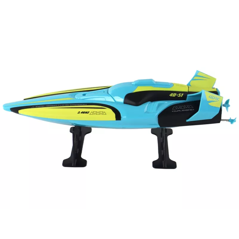 LEAN TOYS RC Ūdens Laiva 2.4G Dzelteni-Tirkīza Ūdensizturīga Tālvadība