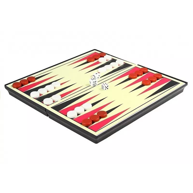 LEAN TOYS Magnētiskā spēļu dēļa komplekts 7-in-1 Šahs Lūdo Backgammon Dambrete
