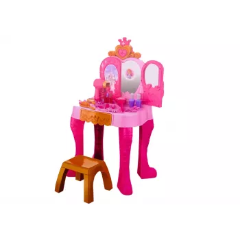 LEAN TOYS Bērnu tualetes galdiņš ar žestu sensoru un aksesuāriem, rozā