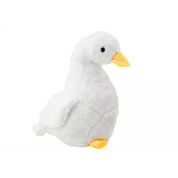 LEAN TOYS White Plush Goose Mascot Cuddly Plush Duck 30cm