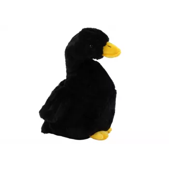 LEAN TOYS Melns plīša zoss maskots, mīksts plīša pīle 30cm
