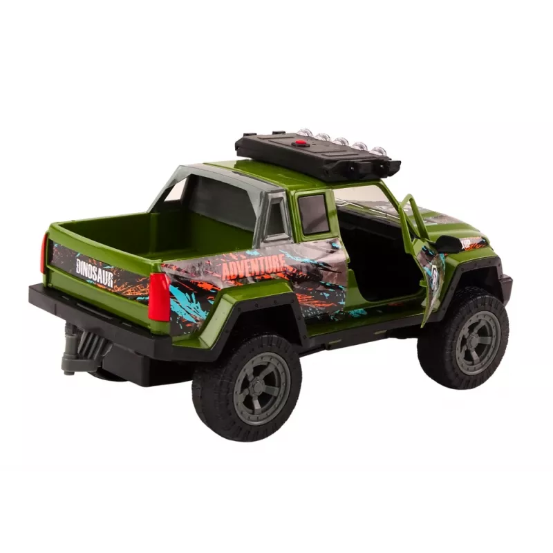 LEAN TOYS Apvidus Medību Auto Mednieks Dinozaurs Gaismas Skaņas Zaļš