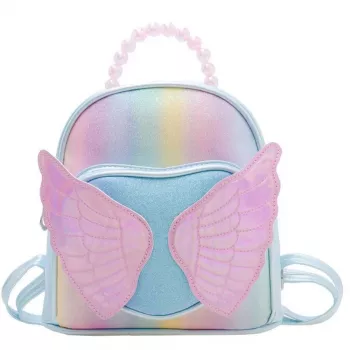 LEAN bērnu mugursoma Shiny Wings Pearls zila 22cm