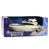 LEAN TOYS Remote Controlled RC Motor Boat Battery Powered Black and White