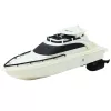 LEAN TOYS Remote Controlled RC Motor Boat Battery Powered Black and White