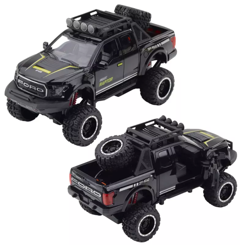 LEAN TOYS Bezceļu transportlīdzeklis Raptor ar atveramām durvīm, gaismām un skaņām