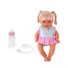 LEAN TOYS Bērnu lelle pārnēsāšanas somā ar pudelīti, knupīti, runā, muld, čurā