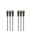 HAMA 3x RCA uz 3x RCA Audio/Video kabelis 3m, apzeltīti savienotāji