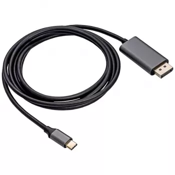 AKYGA USB-C uz DisplayPort adaptera kabelis 1,8m Melns