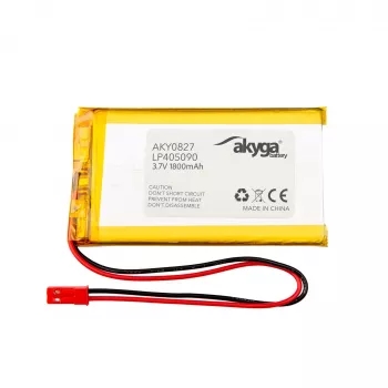 Akyga AKY0827 LP405090 Li-Po akumulators 3,7 V 1800 mAh, PCM, JST 2,54 2 kontaktu, 150 mm