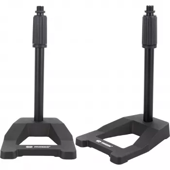 MOZOS DTS803 Professional Microphone Desk Stand, Black, Heavy-Duty Cast Iron Base, 150mm Base, Telescopic Height 230-350mm, 3/8 inch Thread with 5/8 inch Adapter