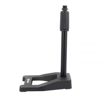 MOZOS DTS803 Professional Microphone Desk Stand, Black, Heavy-Duty Cast Iron Base, 150mm Base, Telescopic Height 230-350mm, 3/8 inch Thread with 5/8 inch Adapter