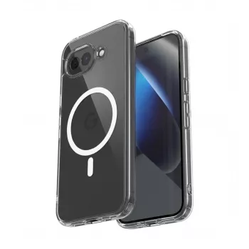 Crong Hybrid Clear Magnetic MagSafe Case for Google Pixel 10a (Transparent)