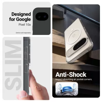 Crong Hybrid Clear Magnetic MagSafe Case for Google Pixel 10a (Transparent)