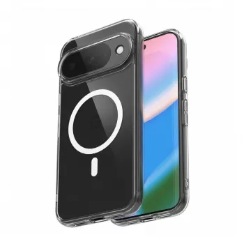 Crong Hybrid Clear Magnetic Case ar MagSafe Google Pixel 10 / 10 Pro, caurspīdīgs