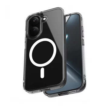 Crong Hybrid Clear Magnetic Case for Xiaomi POCO X8 Pro 5G, Transparent, MagSafe Compatible