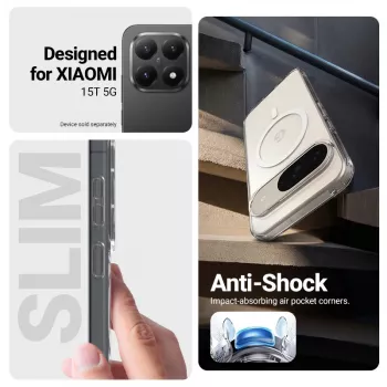 Crong Hybrid Clear Magnetic Case MagSafe for Xiaomi 15T (Transparent)