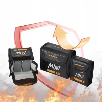 SUNNYLIFE Ugunsdroša bateriju drošības soma DJI Mini 5/4/3 Pro/3, Lito 1, Lito X1 - 1x baterija