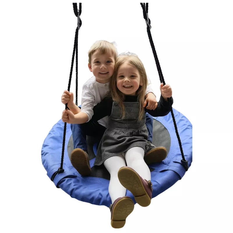 LEAN SPORT Dārza šūpoles Stārķa ligzda bērniem Zila 80cm