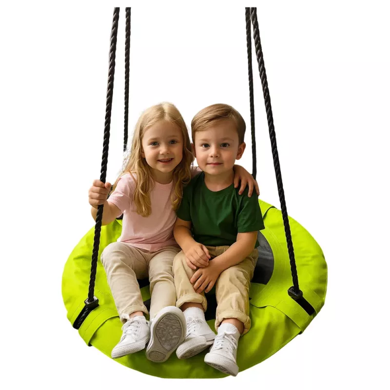 LEAN SPORT Dārza šūpoles Stārķa ligzda bērniem Zaļa 60cm