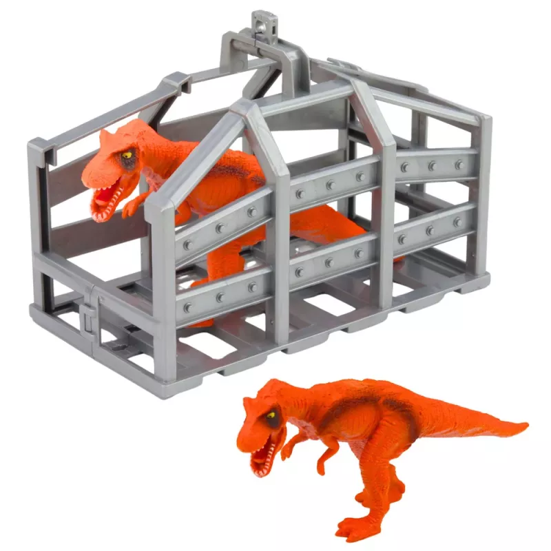 LEAN TOYS Dinozauru transporta komplekts: Kravas auto, evakuators, helikopters, gaismas, skaņa
