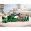 LEAN TOYS Dinozauru transporta komplekts: Kravas auto, evakuators, helikopters, gaismas, skaņa