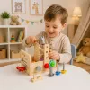 LEAN TOYS Koka instrumentu komplekts bērniem ar zobratiem un uzgriežņiem - 25 daļas, FSC koks, 3+ gadi