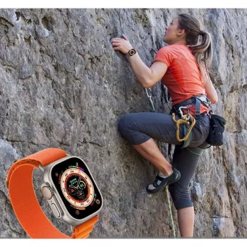 TECH-PROTECT Nylon Pro Apple Watch Strap for Series 6/7/8/9/10/SE/Ultra 1/2 (44/45/46/49 mm) Navy/Grey