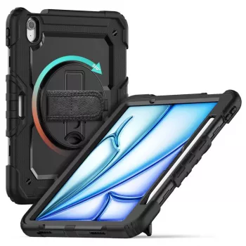 Tech-Protect Solid360 Macība iPad Air 11 inch 6/7/8 (2024-2026) - Melna