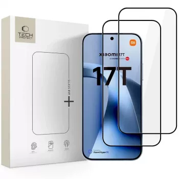 Tech-Protect Glass Fit+ 2 komplekta ekrāna aizsargs Xiaomi 17T, melns