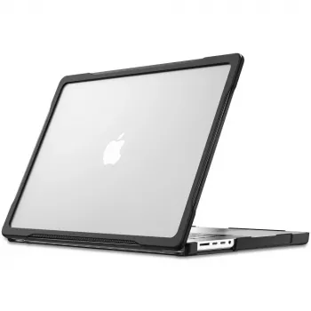 Tech-Protect Velar Hard Shell Case MacBook Pro 14 coll M1-M5 Pro/M5 Pro Max 2021-2026, Melns/Matēts Caurspīdīgs