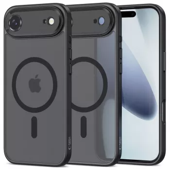 Tech-Protect Magcam Magsafe iPhone 17 Air Matte Black aizmugurējais vāciņš
