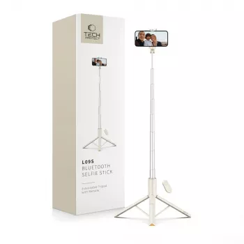 Tech-Protect L09S Selfie Stick Tripod Beige