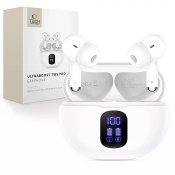 TECH-PROTECT ULTRABOOST TWS Earphone Pro G2 White