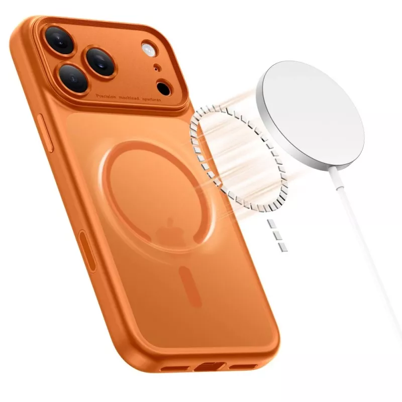 TECH-PROTECT MagPeak MagSafe aizmugurējais vāciņš Apple iPhone 17 Pro Max, matēts, kosmosa oranžs