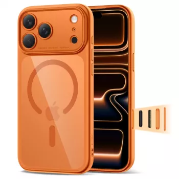 TECH-PROTECT MAGPEAK MAGSAFE CC IPHONE 17 PRO COSMIC ORANGE/CAURSPĀR
