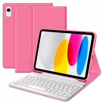 Tech-Protect SC Pen + Keyboard Case iPad 10,9 collu (10. paaudze, 2022) / 11 collu (2025) - fuksīns