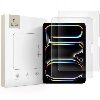 TECH-PROTECT Glass Fit+ 2-Pack Rūdīta stikla ekrāna aizsargs iPad Pro 11 collu 5./6. paaudzei (2021-2022) un M4 (2024) Caurspīdīgs