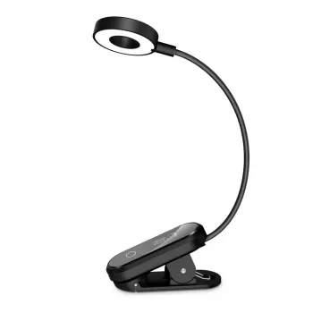 TECH-PROTECT LL100 Clip lasīšanas gaisma melna