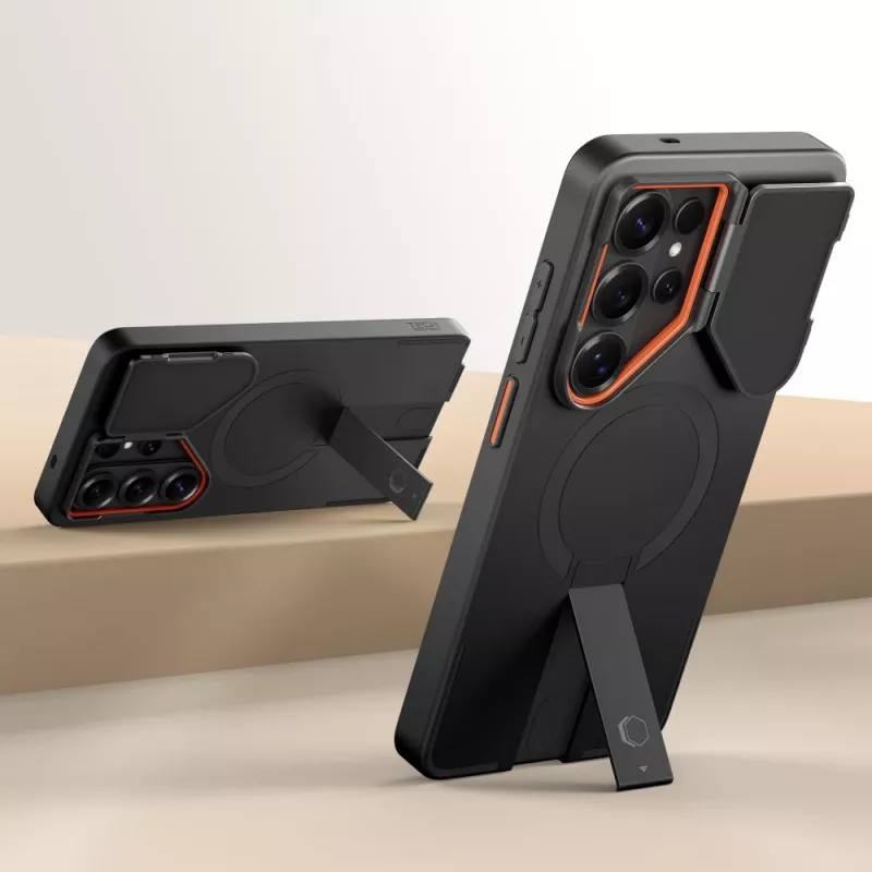 TECH-PROTECT KEVLAR AURA MAGSAFE GALAXY S26 ULTRA MELNS/ORANŽS