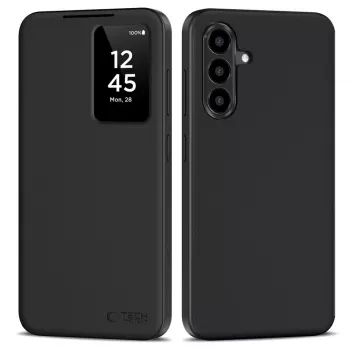 Tech-Protect Smart Wallet Case for Samsung Galaxy A56 5G, Matte Black, PU Leather, 3 Card Slots, Stand Function, Magnetic Closure